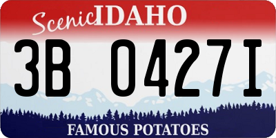 ID license plate 3B0427I