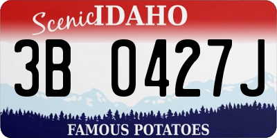 ID license plate 3B0427J