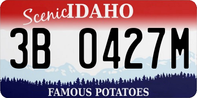 ID license plate 3B0427M