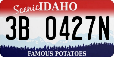 ID license plate 3B0427N