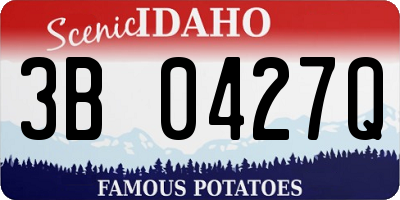 ID license plate 3B0427Q
