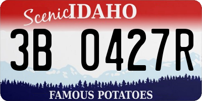 ID license plate 3B0427R