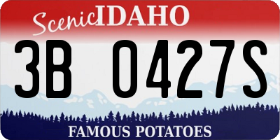 ID license plate 3B0427S