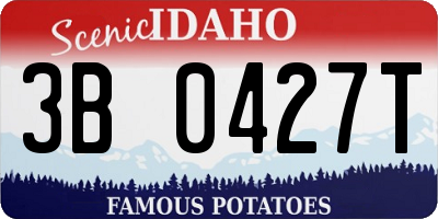 ID license plate 3B0427T