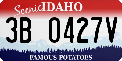 ID license plate 3B0427V