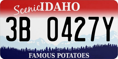 ID license plate 3B0427Y