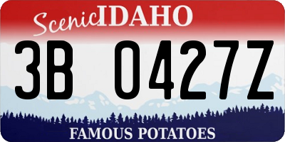 ID license plate 3B0427Z