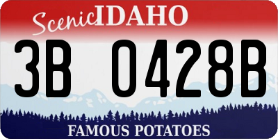 ID license plate 3B0428B