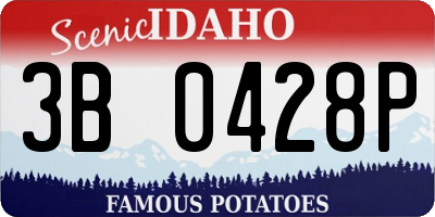 ID license plate 3B0428P