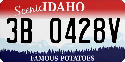 ID license plate 3B0428V