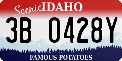ID license plate 3B0428Y