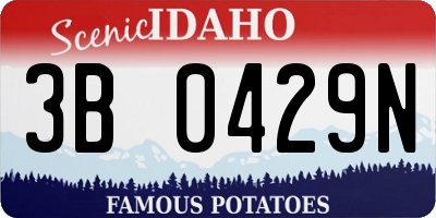 ID license plate 3B0429N