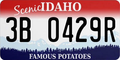 ID license plate 3B0429R