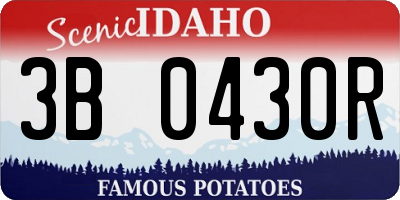 ID license plate 3B0430R
