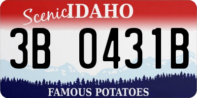 ID license plate 3B0431B