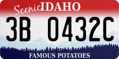ID license plate 3B0432C