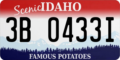 ID license plate 3B0433I