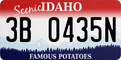 ID license plate 3B0435N