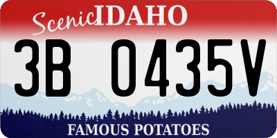 ID license plate 3B0435V