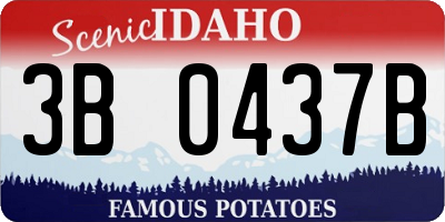 ID license plate 3B0437B