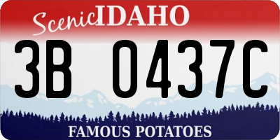 ID license plate 3B0437C