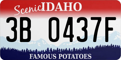 ID license plate 3B0437F