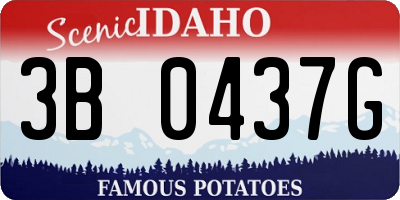 ID license plate 3B0437G