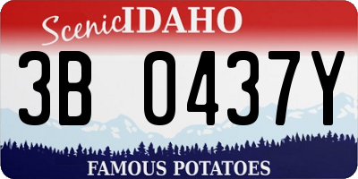 ID license plate 3B0437Y