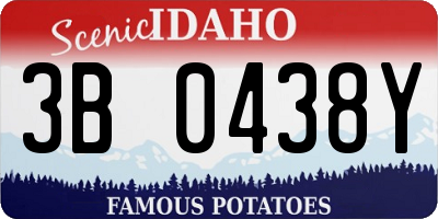 ID license plate 3B0438Y