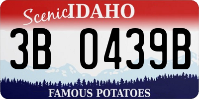 ID license plate 3B0439B