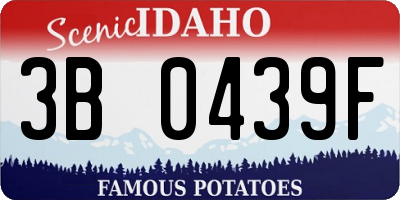 ID license plate 3B0439F