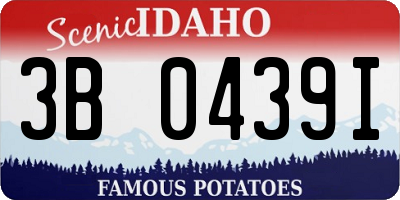 ID license plate 3B0439I