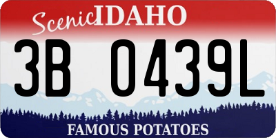 ID license plate 3B0439L