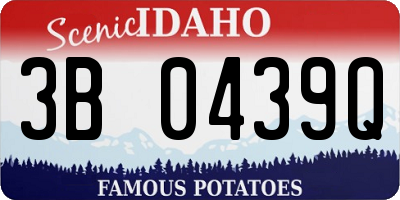 ID license plate 3B0439Q