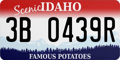ID license plate 3B0439R