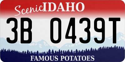 ID license plate 3B0439T