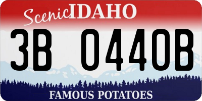 ID license plate 3B0440B
