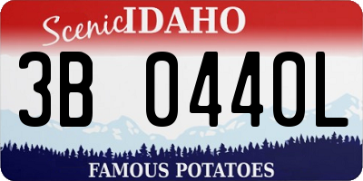 ID license plate 3B0440L