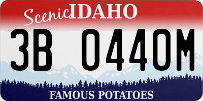 ID license plate 3B0440M