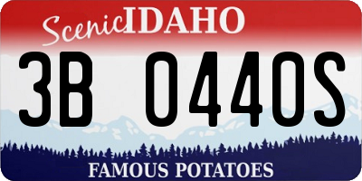 ID license plate 3B0440S