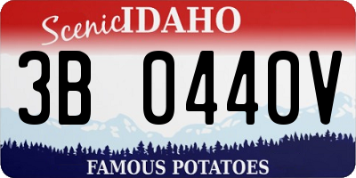 ID license plate 3B0440V