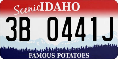 ID license plate 3B0441J