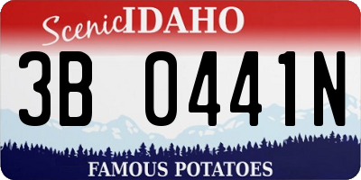 ID license plate 3B0441N