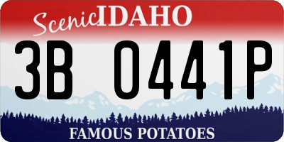 ID license plate 3B0441P