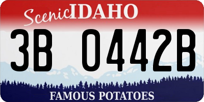 ID license plate 3B0442B