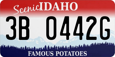 ID license plate 3B0442G