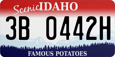 ID license plate 3B0442H