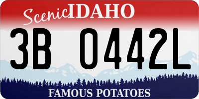 ID license plate 3B0442L