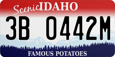 ID license plate 3B0442M
