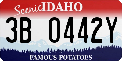 ID license plate 3B0442Y